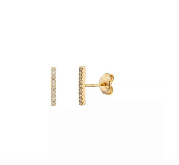 Pave Bar Earrings